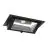 LED Downlight Wallwasher Wally Maxi Czarny 46W 6050lm 70x75D - 830 Ciepła Biel - 238x145mm